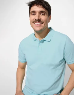 Poloshirt - Knoopsluiting - turkoois