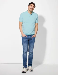 Poloshirt - Knoopsluiting - turkoois