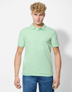 Poloshirt - Knoopsluiting - lichtgroen