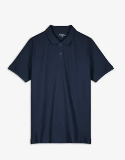 Poloshirt - Knoopsluiting - donkerblauw