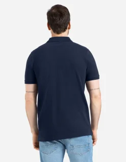 Poloshirt - Knoopsluiting - donkerblauw