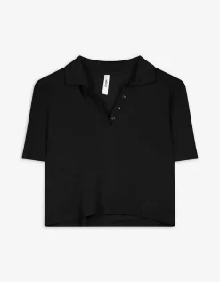 Poloshirt - Overhemd kraag - zwart