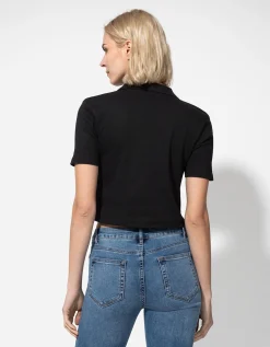 Poloshirt - Overhemd kraag - zwart