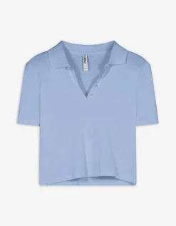 Poloshirt - Overhemd kraag - lichtblauw