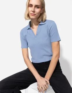 Poloshirt - Overhemd kraag - lichtblauw