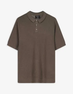 Poloshirt - Polo kraag - lichtbruin