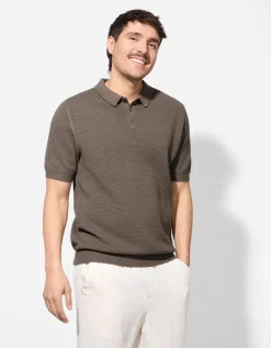 Poloshirt - Polo kraag - lichtbruin