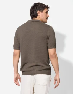 Poloshirt - Polo kraag - lichtbruin