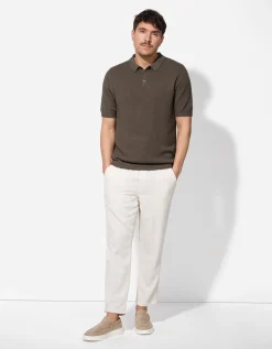 Poloshirt - Polo kraag - lichtbruin