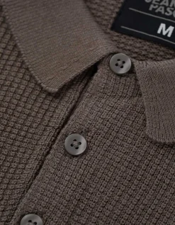 Poloshirt - Polo kraag - lichtbruin
