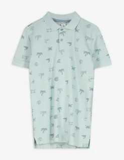Poloshirt - Print all-over - turkoois