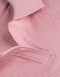 Poloshirt - Ribtricot - pink