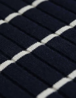 Poloshirt - Strepen - donkerblauw