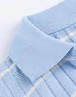 Poloshirt - Strepen - lichtblauw