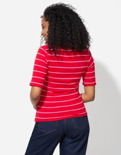 Poloshirt - Strepen - rood