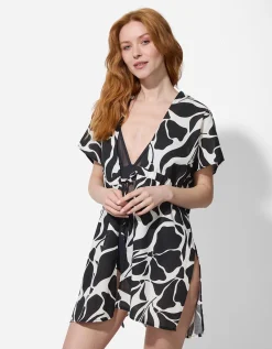 Print all-over - zwart