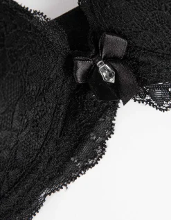 Push-up-bh - Met kant - zwart