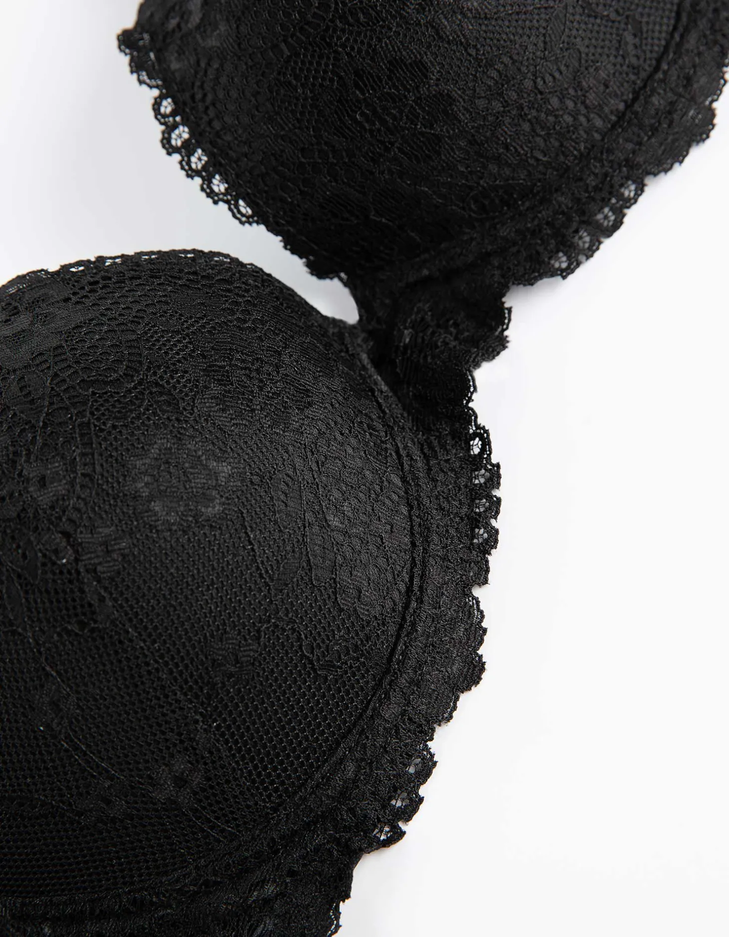 Push-up-bh - Met kant - zwart