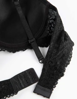 Push-up-bh - Met kant - zwart