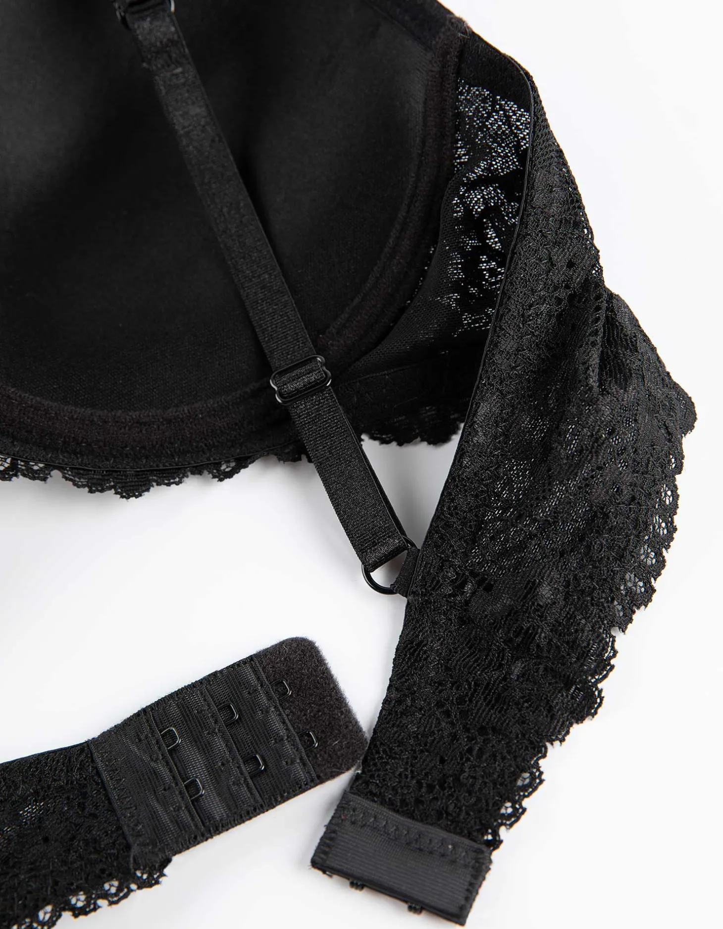 Push-up-bh - Met kant - zwart