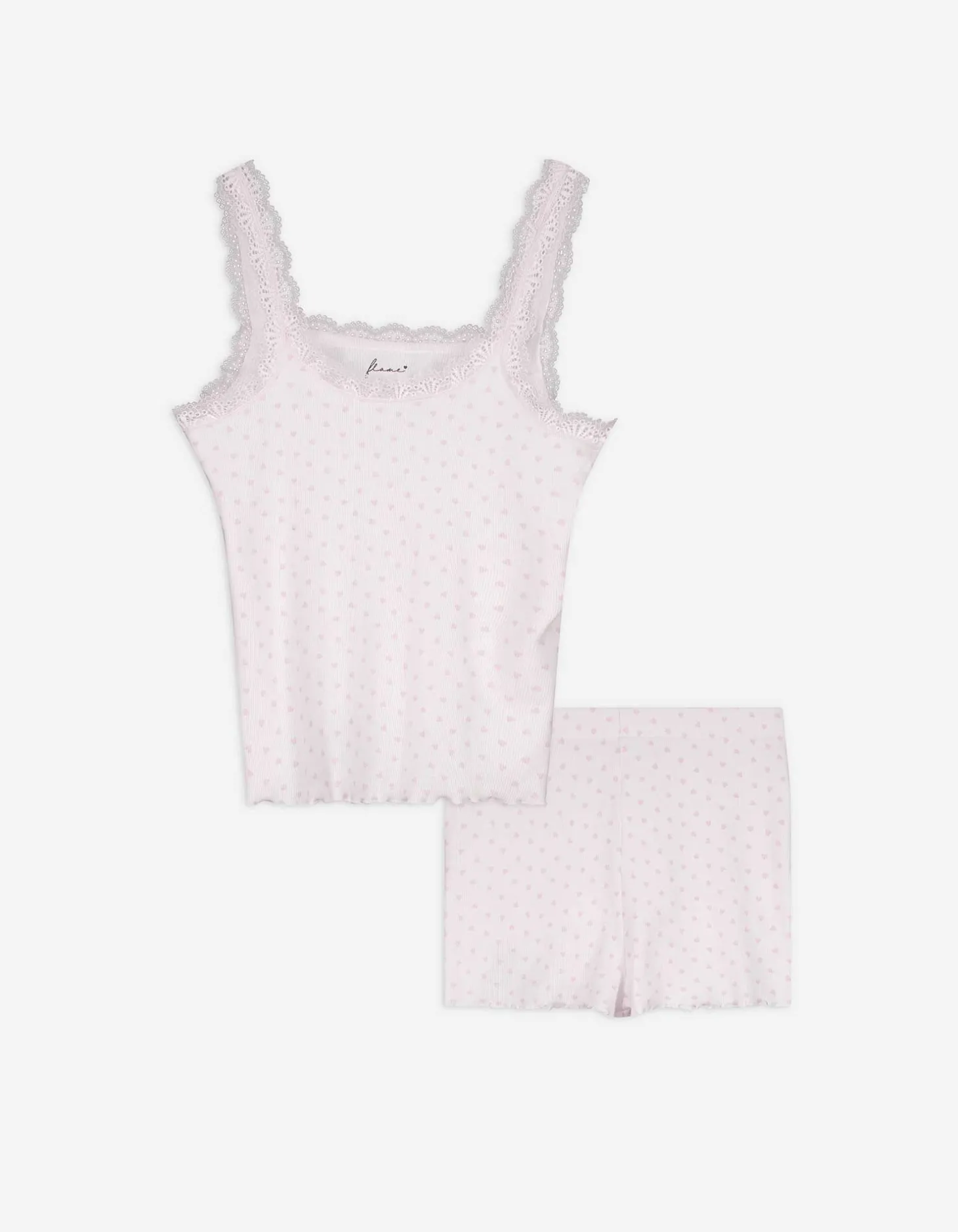 Pyjama set van shirt en broek - Print all-over - lila