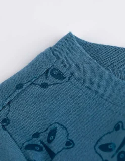 Pyjama set van shirt en shorts - Motief all-over - blauw