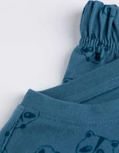 Pyjama set van shirt en shorts - Motief all-over - blauw