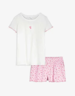 Pyjama set van shirt en shorts - Motiefmix - brons