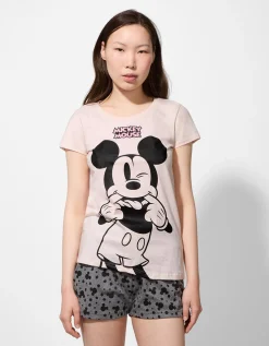 Pyjama set van shirt en shorts - Disneyprint - roze