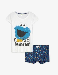 Pyjama set van shirt en shorts - Disneyprint - wit