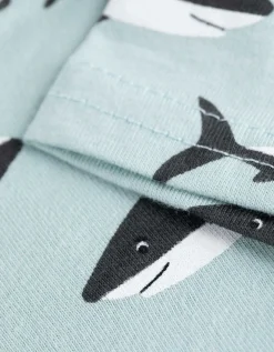 Pyjama set van shirt en shorts - donkergrijs