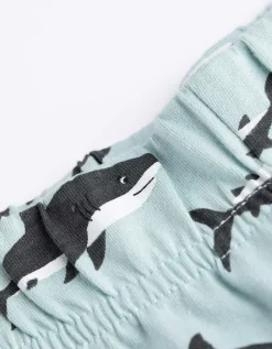 Pyjama set van shirt en shorts - donkergrijs