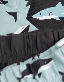 Pyjama set van shirt en shorts - donkergrijs