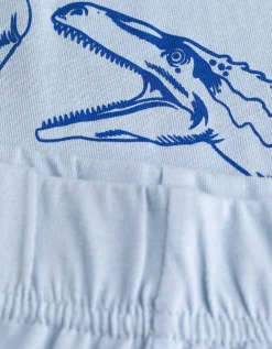 Pyjama set van shirt en shorts - Set van 2 - lichtblauw