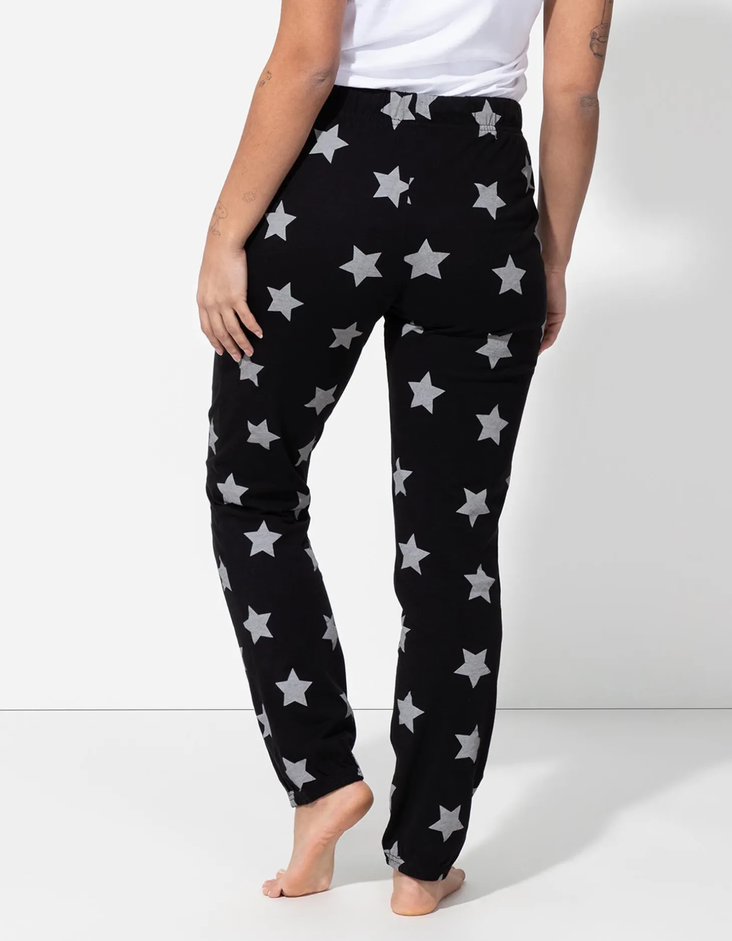 Pyjamabroek - Motief all-over - zwart