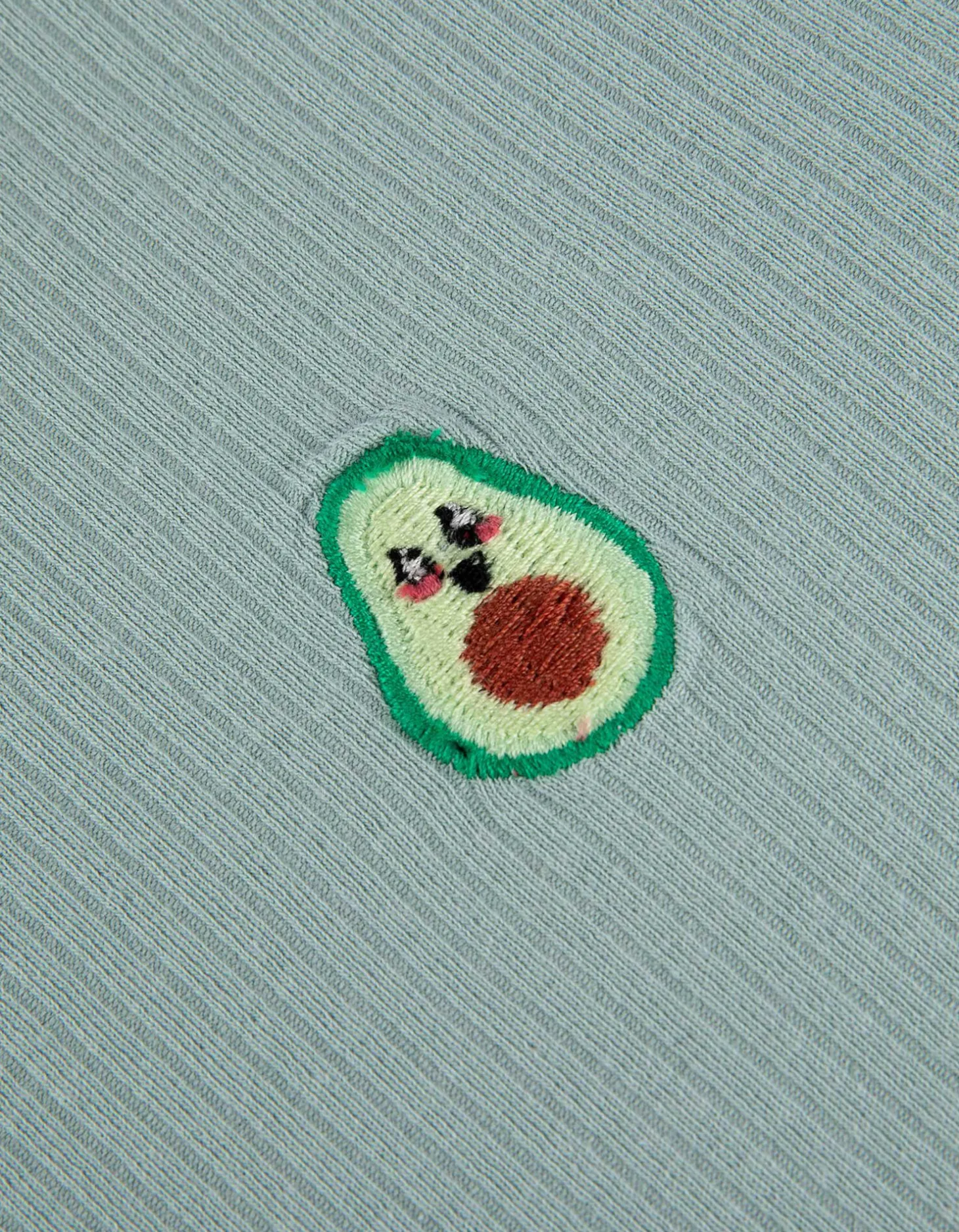 Pyjamaset bestaande uit shirt met lange mouwen en broek - Geschulpte zoom - groen