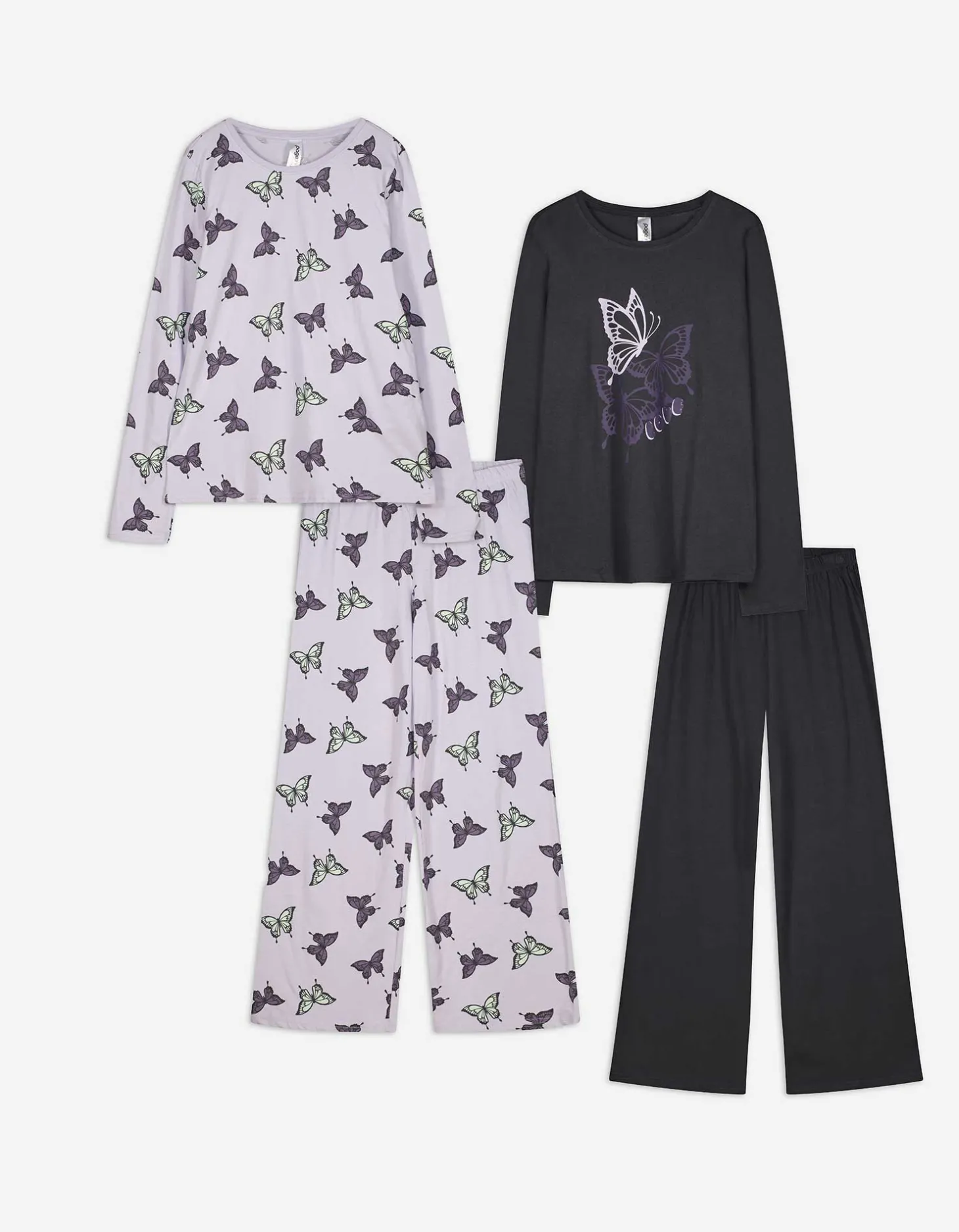 Pyjamaset bestaande uit shirt met lange mouwen en broek - Set van 2 - brons