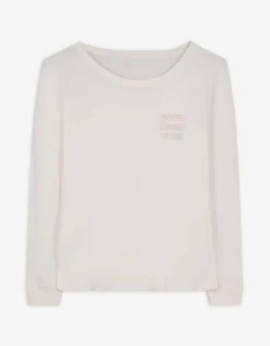 Pyjamashirt - Tekst - wit