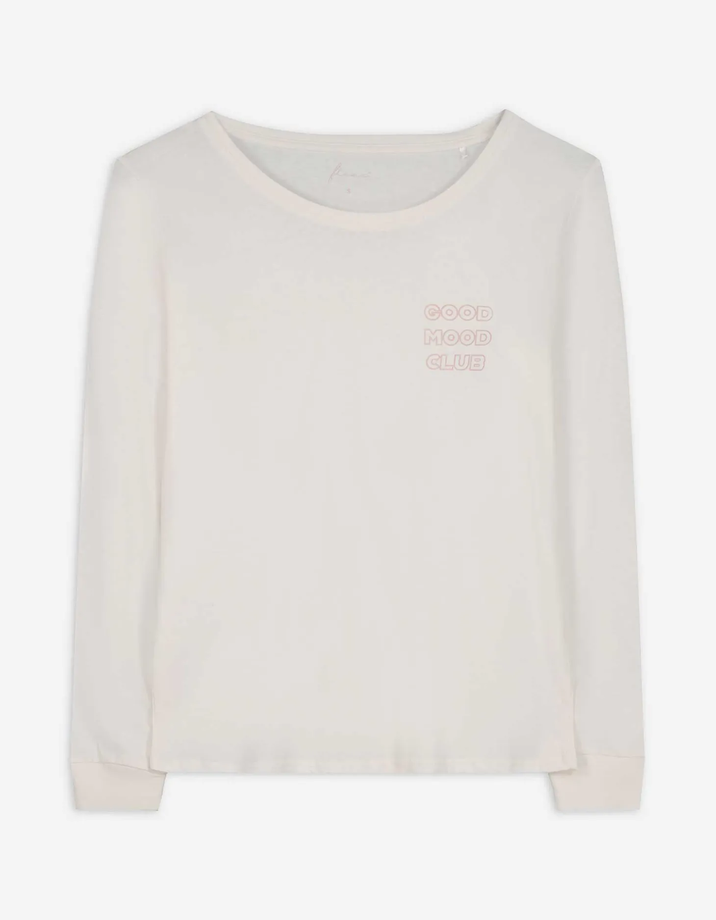 Pyjamashirt - Tekst - wit
