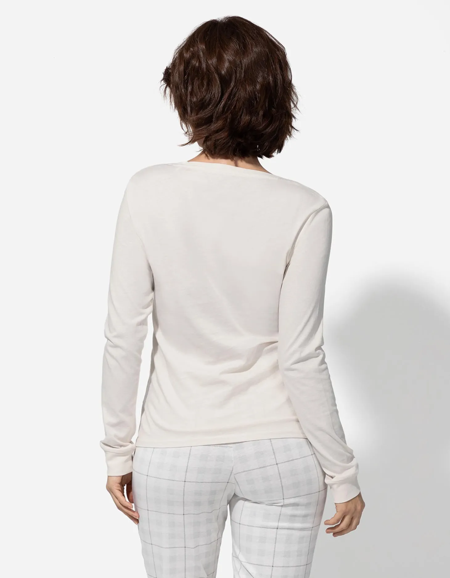 Pyjamashirt - Tekst - wit