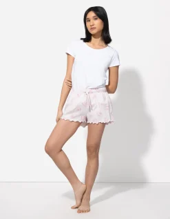 Pyjamashort - Print all-over - lila