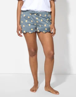 Pyjamashort - Print all-over - blauw