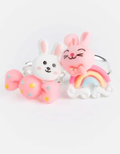 Ring - Set van 4 - roze