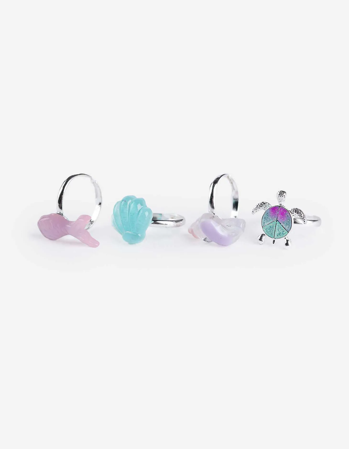 Ring - Set van 4 - zilver