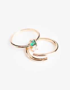 Ring - Zirkonia - goud