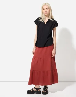 Rok - Effen - donkerrood