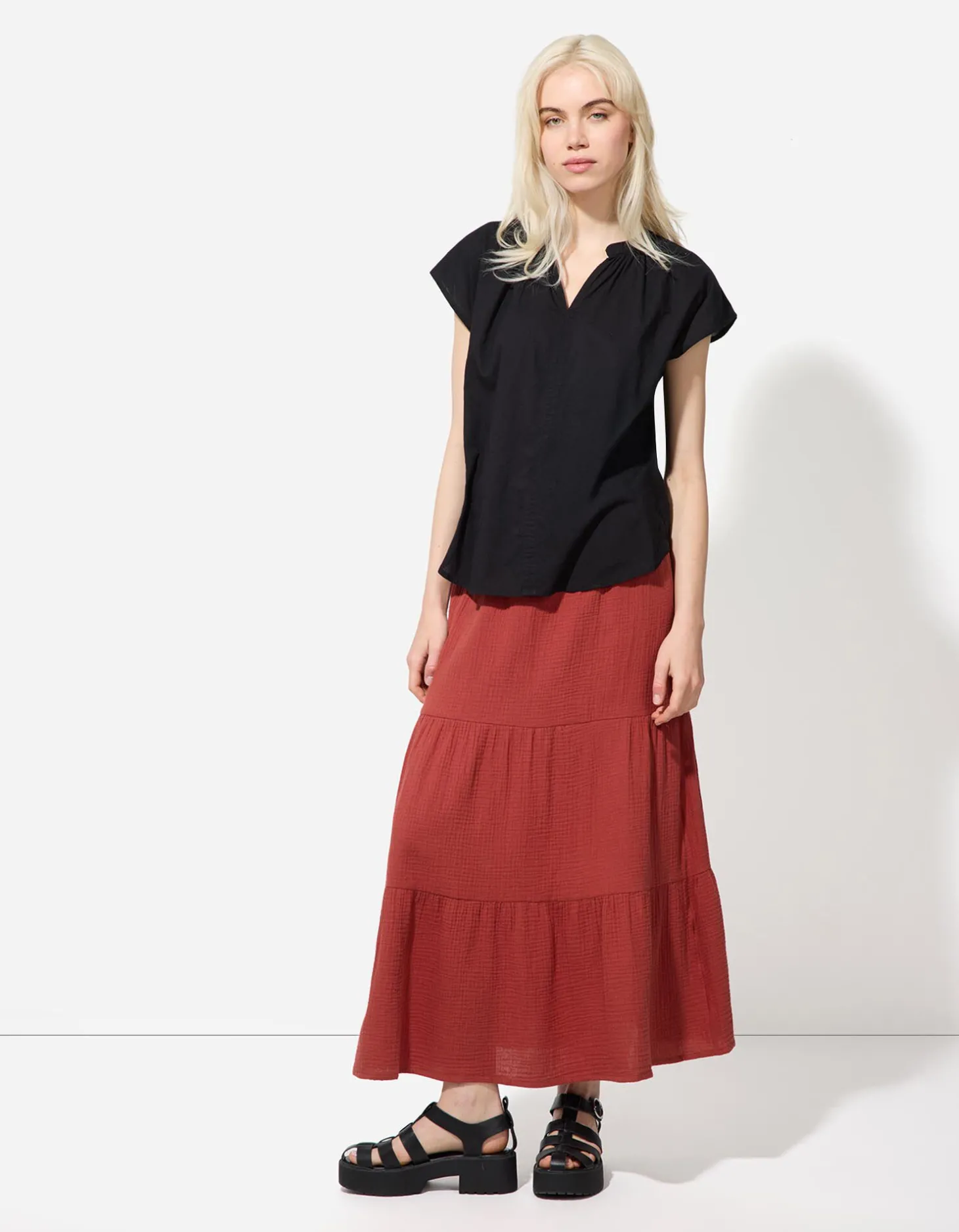 Rok - Effen - donkerrood