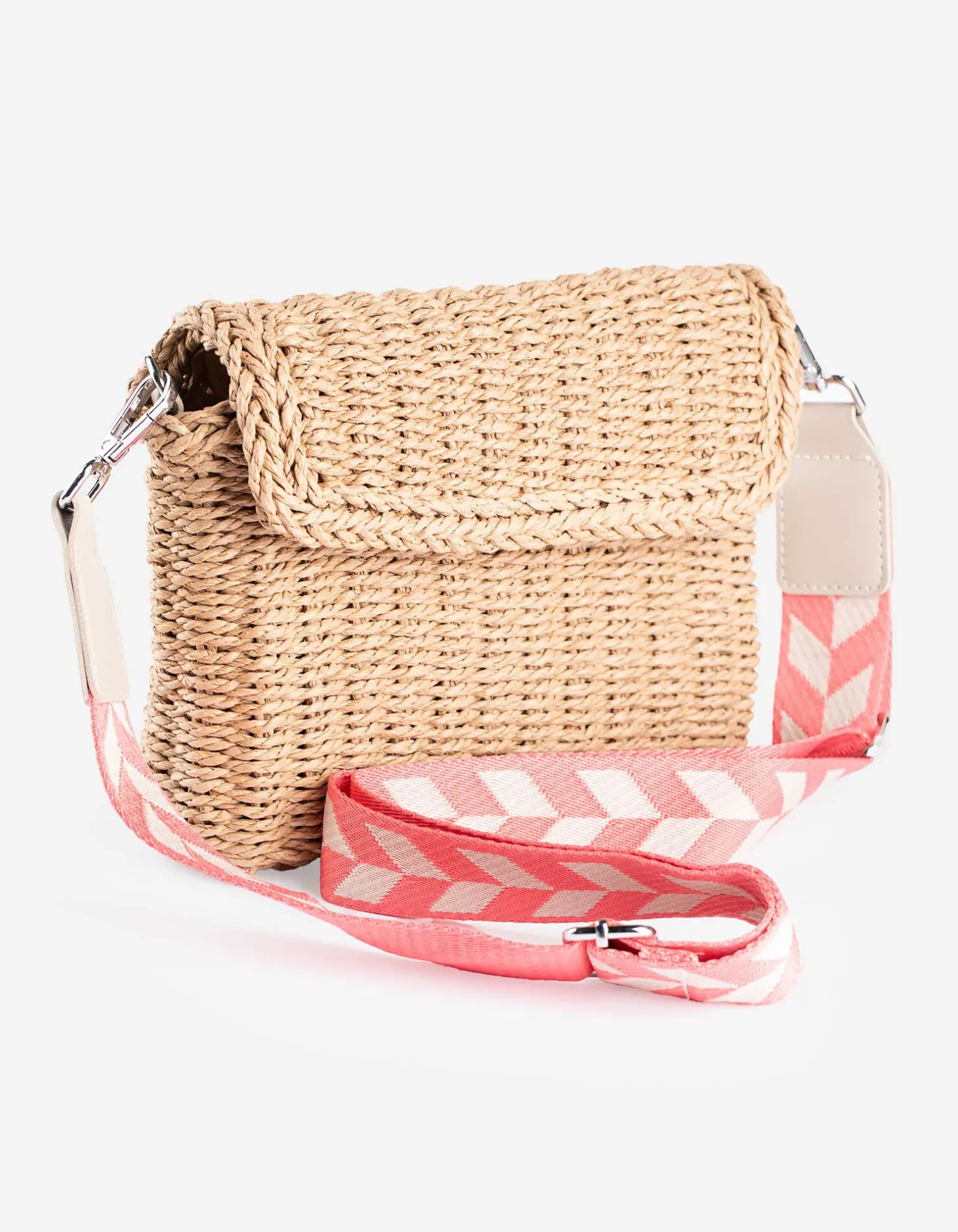 Schoudertas - patroon - beige