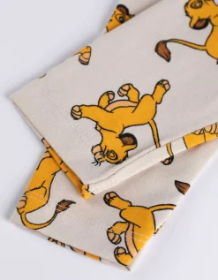 Set bestaande uit T-shirt, broek en slabbetje - The Lion King - wit