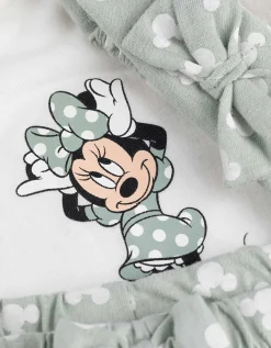 Set met romper, broek en slabbetje - Disney - wit